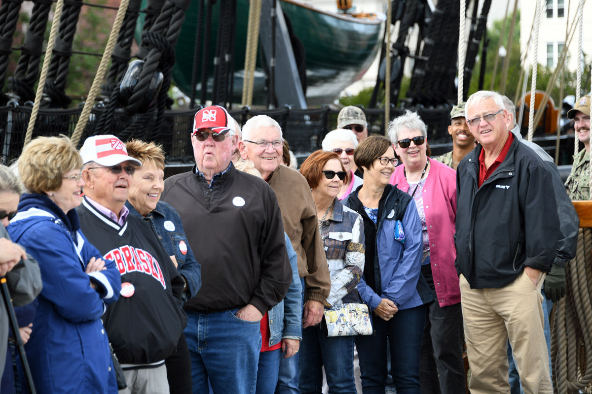 161 Fun Club travelers gathered to listen to the story of the USS Constitution.jpg